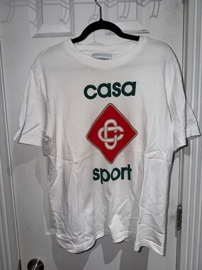 Casa Sport White Graphic Short Sleeve Tee